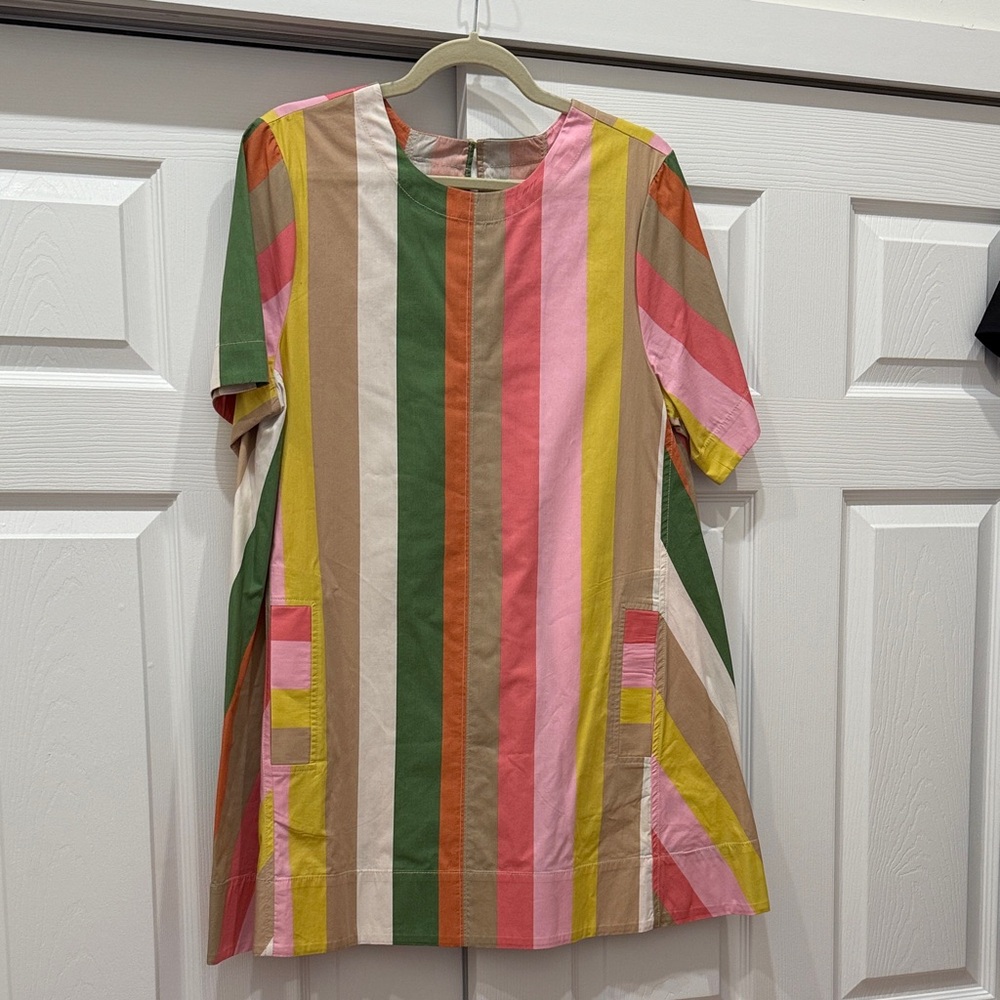 Anthropologie Pink and Cream Striped Top